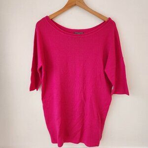 $20 SALE Chelsea & Theodore 100% Cashmere Pink Maroon Pullover Sweater Women's M